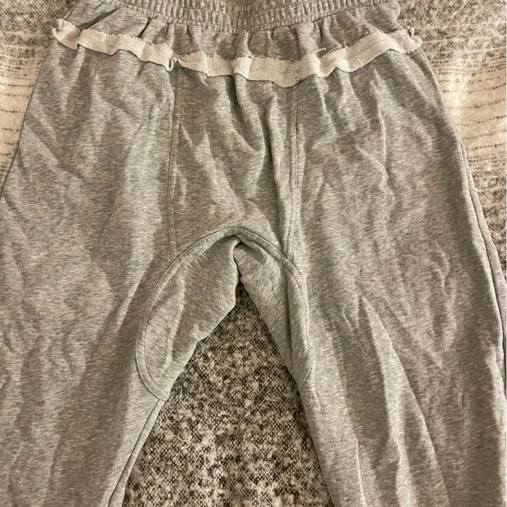 Gray Ruffled Sweatpants - Picture 1 of 2